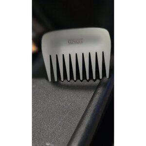 Vintage Clinique Detangling Teasing Comb Hair Pick Frosted White Silver Letters
